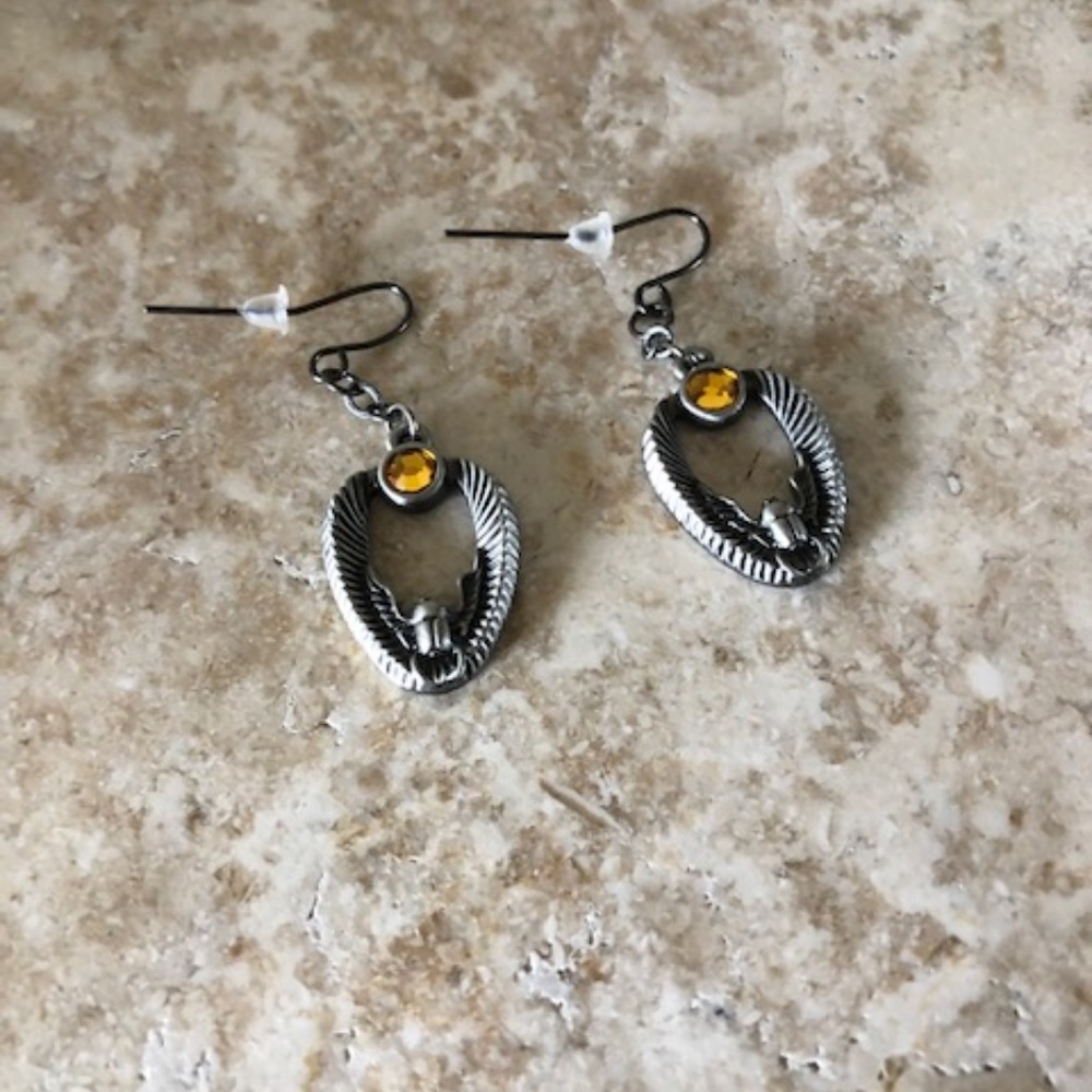 Egyptian Scarab Earrings